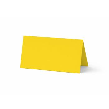 Tischkarte - Platzkarte 9 x 5 cm 240g/m² in sonnengelb