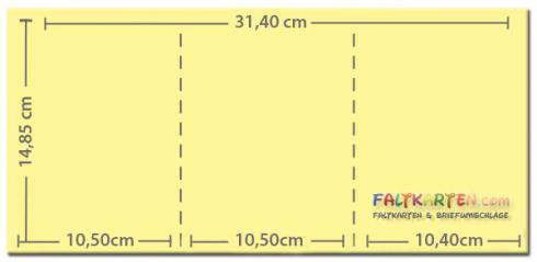 Trippelkarte - Leporello 210g/m² DIN A6 3-Fach in struktur apfelgrün