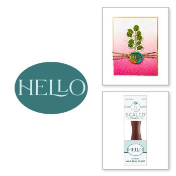 Preview: Spellbinders - Wachssiegel Stempel "Hello" Wax Seal Stamp