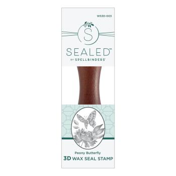 Preview: Spellbinders - Wachssiegel Stempel "Peony Butterfly" Wax Seal Stamp