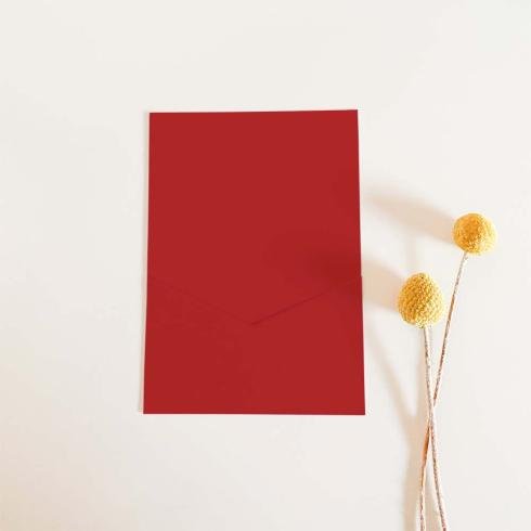 Simple-Pocket-Karte B6 Premium-Karton "Rot"