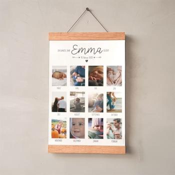 Preview: Geburtstagsposter "Fotostrecke" | Geschenk 1. Geburtstag | Meilensteintafel | Einschulung | Personalisiertes Geschenk