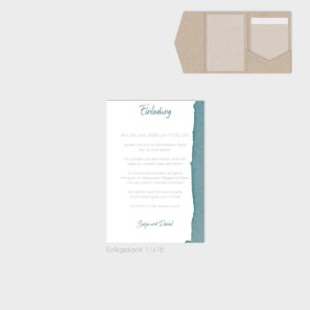 Preview: Einlegekarten-Bundle "Watercolor-Brush | Petrol" B6