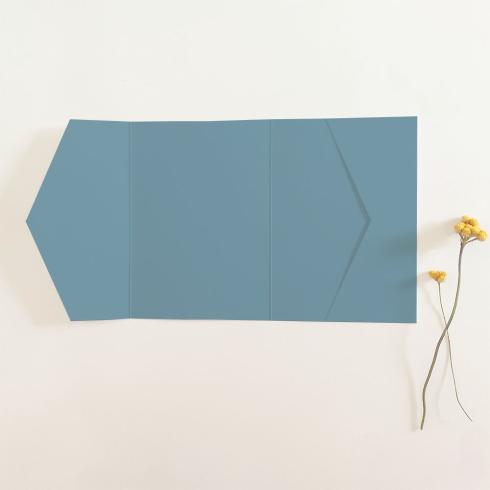 Pocketfold-Karte B6 seitlich Premium-Karton "Petrol" Basic Line