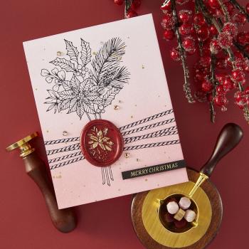 Spellbinders - Wachssiegel Stempel "Poinsettia Bouquet" Wax Seal Stamp
