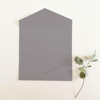 Pocketfold-Karte DIN Lang Premium-Karton "Schiefergrau" Basic Line