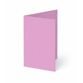 Trippelkarte - Leporello 210g/m² DIN B6 3-Fach in struktur blütenrosa