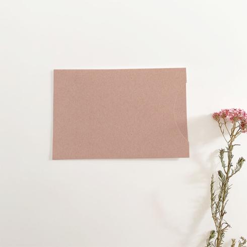 Einstecktasche B6 Recycling-Karton "Kraft Rosé" 
