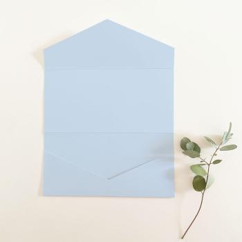 Pocketfold-Karte DIN Lang Premium-Karton "Hellblau" Basic Line