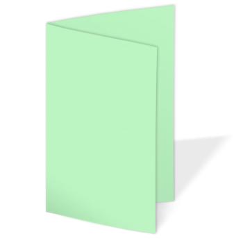 Doppelkarte - Faltkarte 240g/m² DIN B6 in pastell grün