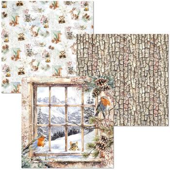 Preview: Ciao Bella - Designpapier "Forest Tales" Deluxe Silver & Vellum Dual Paper Pack 6x6 Inch - 6 Bogen