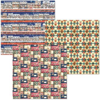 Preview: Ciao Bella - Designpapier "Toy Shop" Deluxe Gold & Vellum Dual Paper Pack 6x6 Inch - 6 Bogen