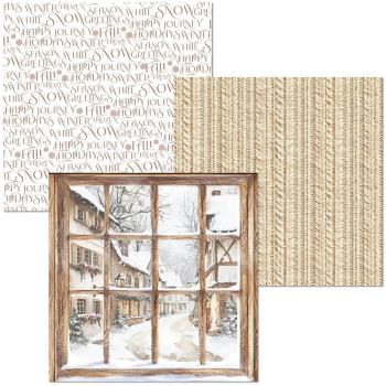 Preview: Ciao Bella - Designpapier "Winter Season" Deluxe Pearl Copper & Vellum Dual Paper Pack 6x6 Inch - 6 Bogen