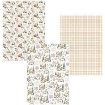 Preview: Ciao Bella - Designpapier "Winter Season" Deluxe Pearl Copper & Vellum Dual Paper Pack A4 - 6 Bogen