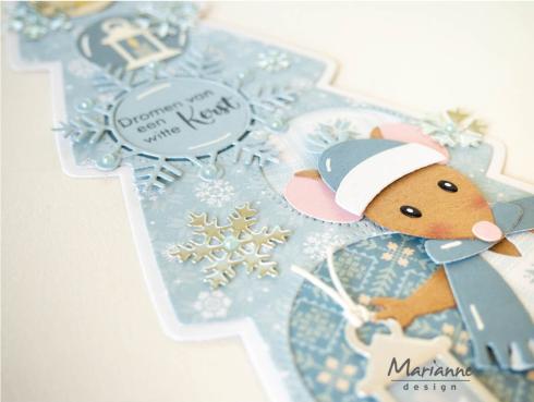 Marianne Design - Metallicpapier "Cozy Winter" Metallics Paper Sheets A5 - 16 Bogen