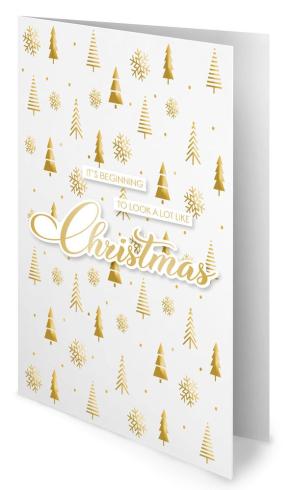 Preview: Studio Light - Foliertes Papier "Golden Christmas" Foiled Cards Paper Pad 10,8x14cm - 24 Bogen