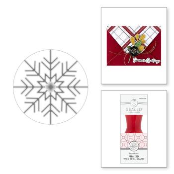 Preview: Spellbinders - Wachssiegel Stempel "Snowflakes" Wax Seal Stamp
