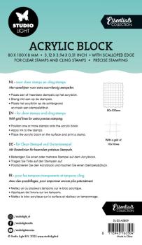 Preview: Studio Light - Acrylblock - Acrylic Stamping Block 8x10cm