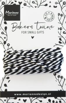 Marianne Design - Garn "Black/White" Bakers Twine 5m