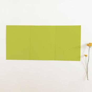 Pocketfold-Karte B6 Tripple Struktur-Karton "Struktur Limette" Basic Line
