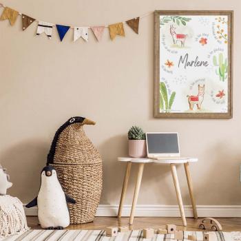 Preview: Affirmationsposter "Lama 1" | Affirmation | Einschulung | Geschenk 1. Geburtstag |  | Kinderzimmerdeko