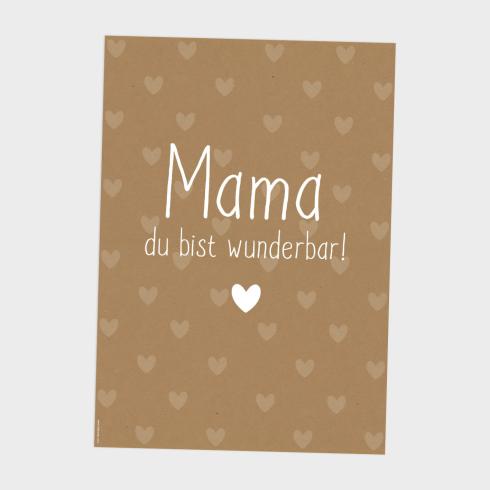 Preview: Spruchposter "Kraft Herzen" | Geschenkidee | Personalisiert  | Muttertag | Wanddeko