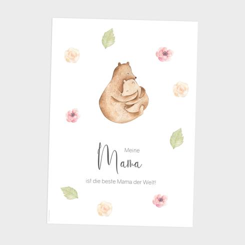 Preview: Spruchposter "Mama Bär" | Geschenkidee | Personalisiert  | Muttertag | Wanddeko