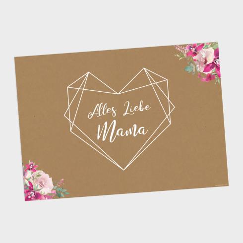 Preview: Spruchposter "Kraft Herz" quer | Geschenkidee | Personalisiert  | Muttertag | Wanddeko