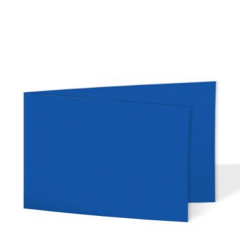 Doppelkarte - Faltkarte 220g/m² DIN A6 quer in royalblau