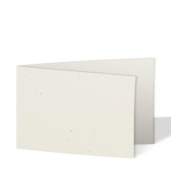 Doppelkarte - Faltkarte 250g/m² DIN A6 quer in natur wollweiss