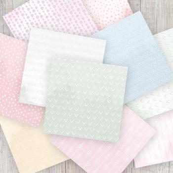 Preview: Designpapier "Pastell Basic" 6x6" 28 Bogen einseitig