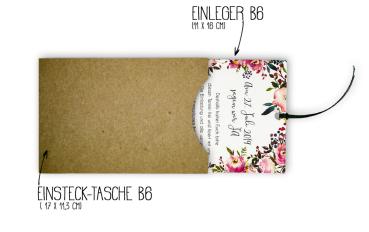 Preview: Einstecktasche B6 Premium-Karton "Hellblau" 