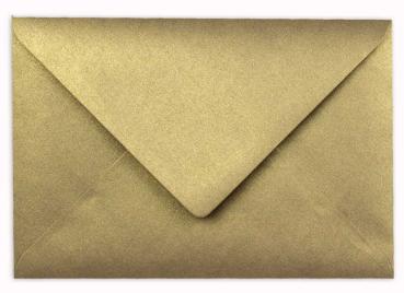Briefumschläge - Briefhüllen in metallic-coffee, DIN B6 120g/m² oF, Nassklebung