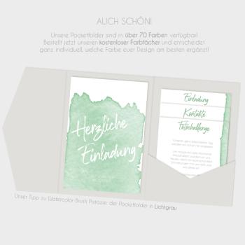Preview: Backing-Card "Watercolor-Brush | Pistazie" 11x16