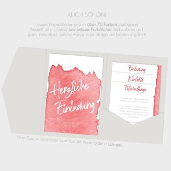 Preview: Backing-Card "Watercolor-Brush | Rot" 11x16