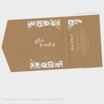 Einlegekarten-Bundle "Kraft White Roses" B6 | 2