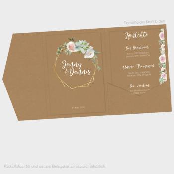 Einlegekarten-Bundle "Kraft White Roses" B6