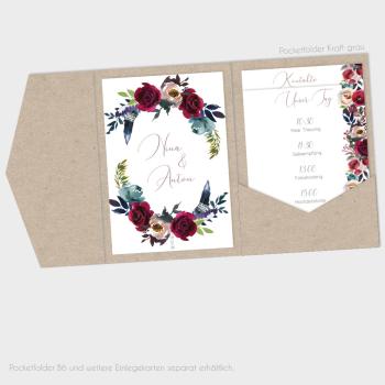Einlegekarten-Bundle "Merlot und Navy" B6