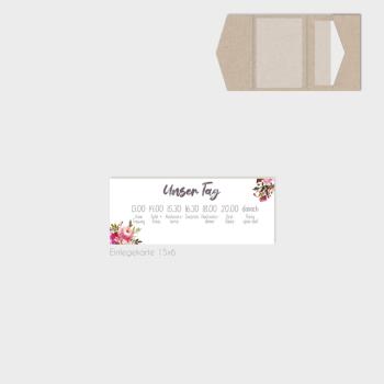 Einlegekarte "Pink Bunch" 15x6