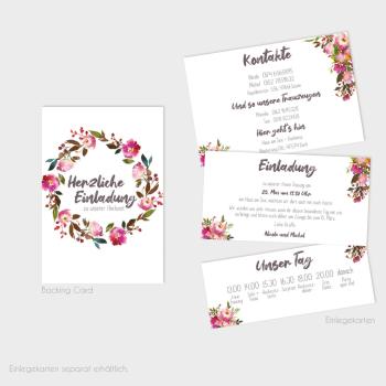 Preview: Backing-Card "Pink Bunch" 11x16