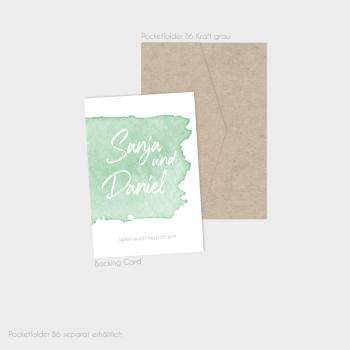 Preview: Einlegekarten-Bundle "Watercolor-Brush | Pistazie" B6 | 2