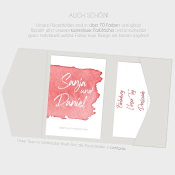 Preview: Einlegekarten-Bundle "Watercolor-Brush | Rot" B6 | 2