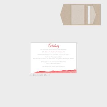 Preview: Einlegekarten-Bundle "Watercolor-Brush | Rot" B6 | 2