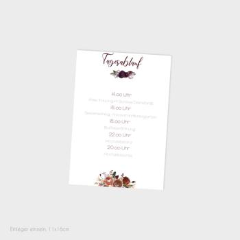 Preview: Pocketfold Einladung "Boho Violett-Flower" B6