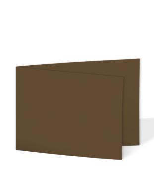Doppelkarte - Faltkarte 220g/m² DIN B6 quer in braun
