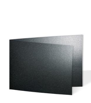 Faltkarte DIN Lang  250g/m²  in metallic-anthrazit