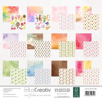 Preview: LaCreativ - Designpapier "Eiscremezeit" Paper Pack 6x6" - 24 Bogen