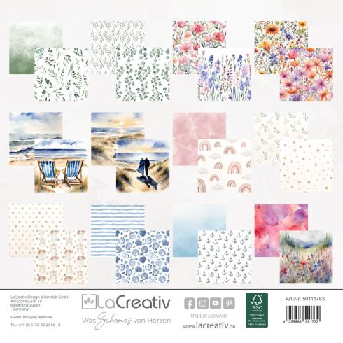 Preview: LaCreativ - Designpapier "Frühlingsmix 2026" Paper Pack 6x6" - 24 Bogen