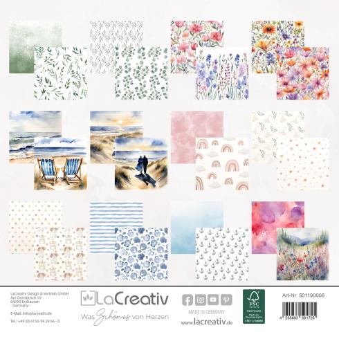 Preview: Gratis ab 80 € - Designpapier "Gratis Frühlingsmix 2026" Paper Pack 6x6" - 24 Bogen