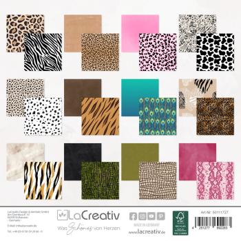 Preview: LaCreativ - Designpapier "Tierischer Mustermix" Paper Pack 6x6" - 24 Bogen